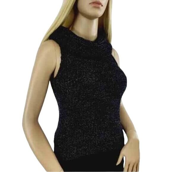 Vtg Giorgio Armani Knit Sleeveless Cowl Neck Top | Heroine Chic Office Siren 90s - Picture 2 of 8